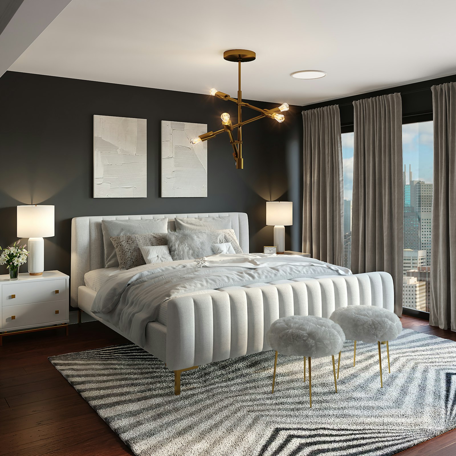 Photorealistic 3D-rendered interior used for AR visualisation