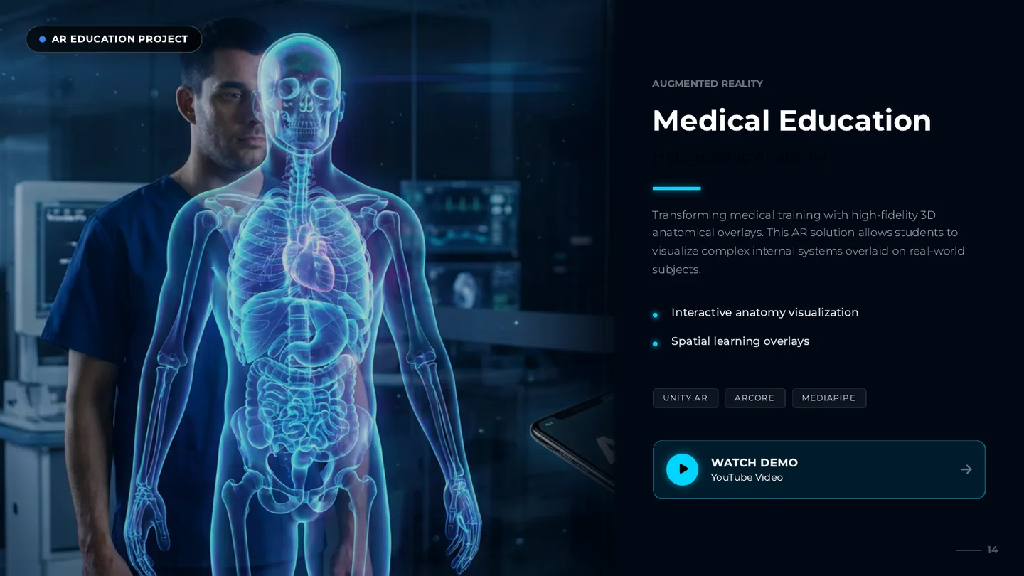AR Holographic Anatomy — AR project by Hash Media