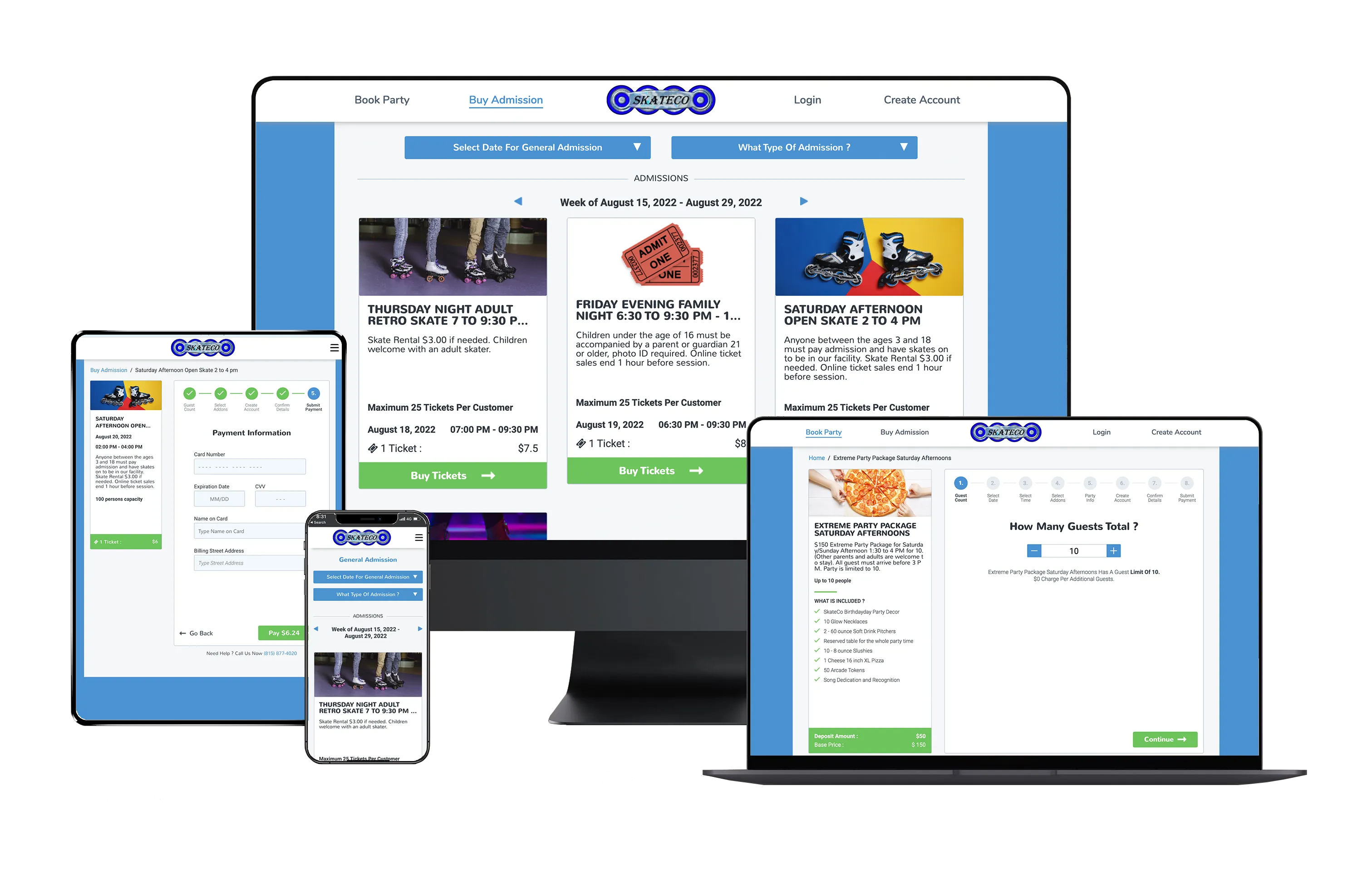 EZ Party Booking — Web project by Hash Media