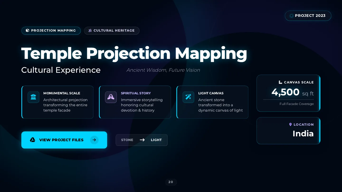 Temple Projection Mapping — Projection project by Hash Media