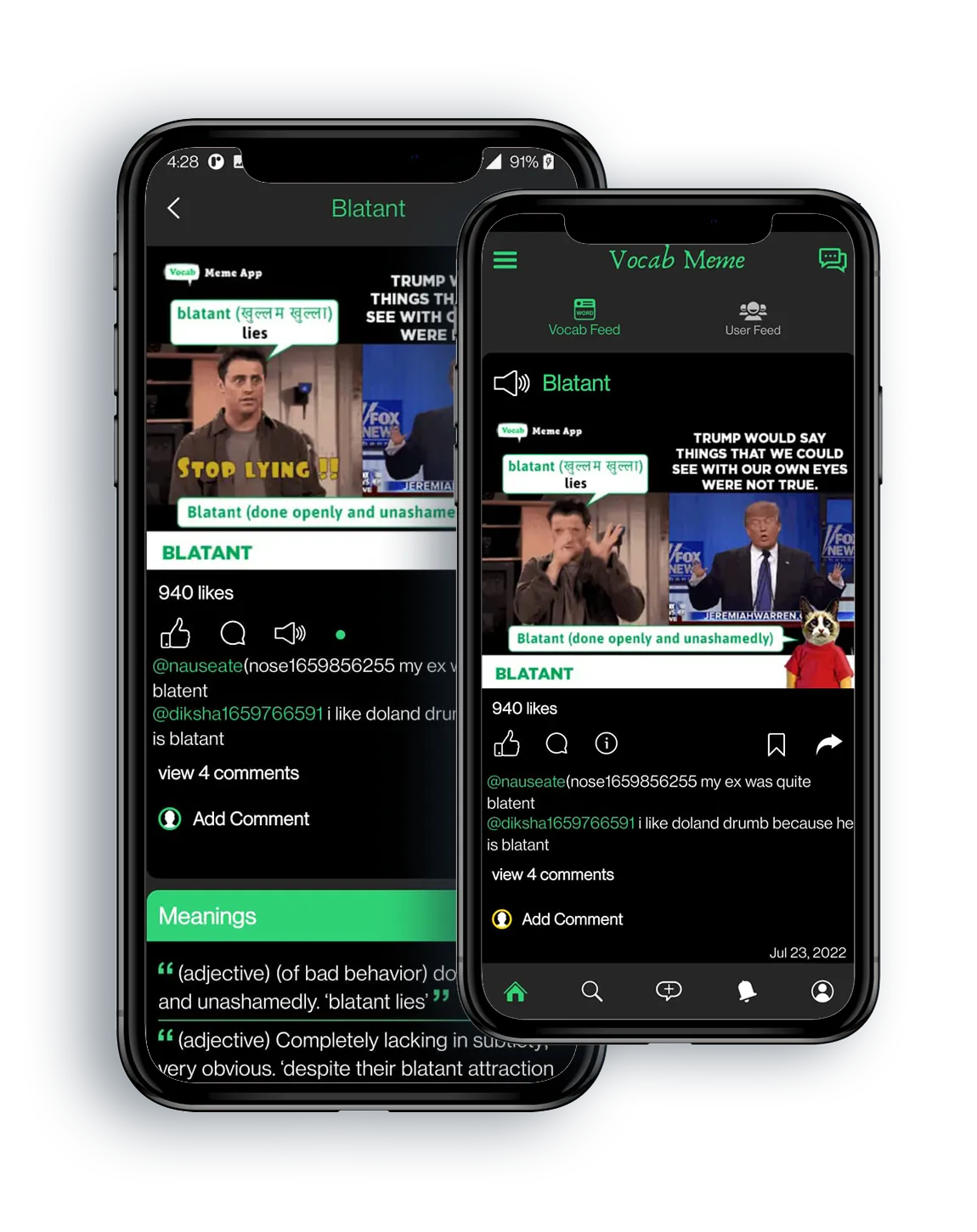 Vocab Meme — Mobile project by Hash Media