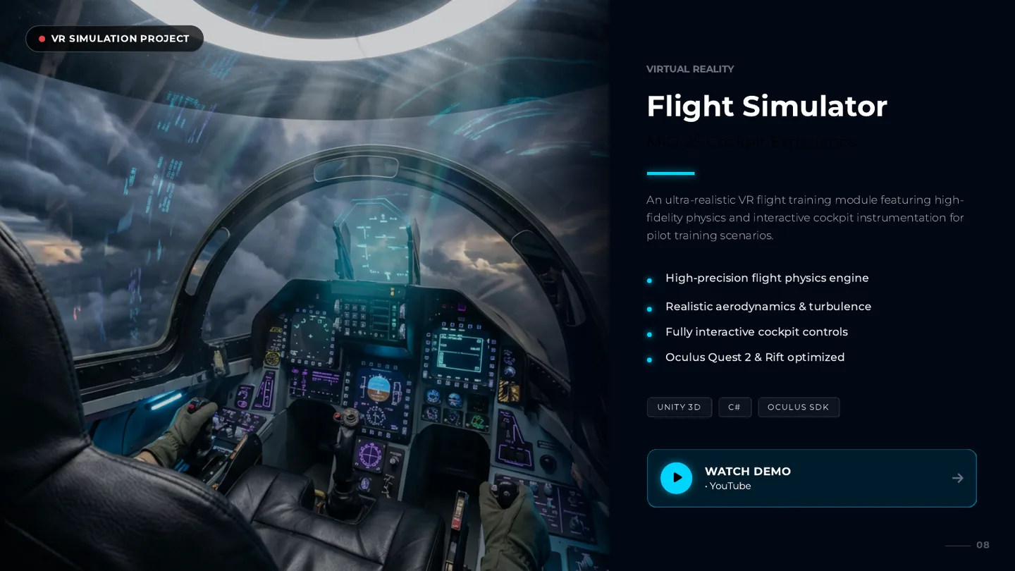 MiG-25 Flight Simulator VR — VR project by Hash Media